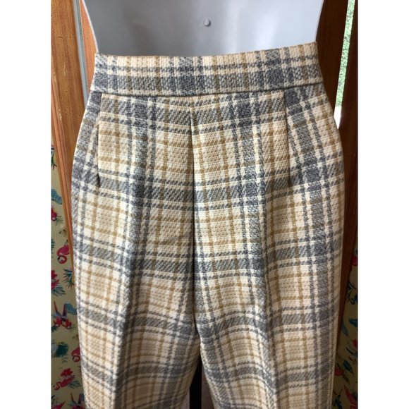 Vintage 1970’s Deadstock Knit Cream,Grey, Beige JcPenney Bell Bottom Pants - Picture 3 of 8